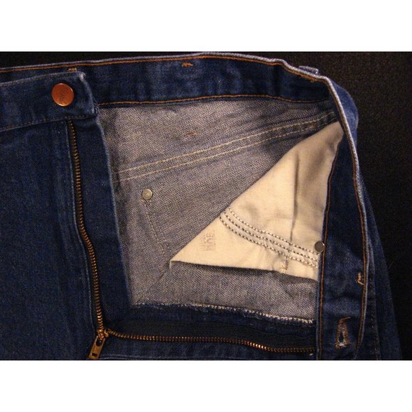 Wrangler Vintage CUTOFF JEAN SHORTS Cut Off Size 32 Blue Denim - Picture 4 of 8
